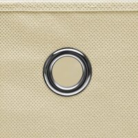 Opbergboxen 4 st 28x28x28 cm nonwoven stof cr&egrave;mekleurig 4