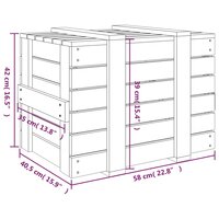Opbergbox 58x40,5x42 cm massief grenenhout 11
