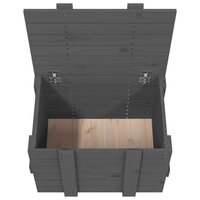 Opbergbox 58x40,5x42 cm massief grenenhout grijs 9