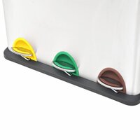 Pedaalemmer voor recycling 24 L roestvrij staal 3