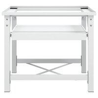 Wasmachineverhoger met uittrekbaar schap wit 3