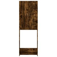 Wasmachinekast 64x25,5x190 cm gerookt eikenkleurig 6