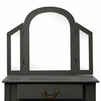 Kaptafel met kruk 65x36x128 cm paulowniahout MDF grijs 9