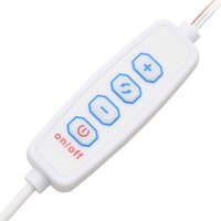 Kaptafelset met LED&amp;apos;s bewerkt hout wit 6