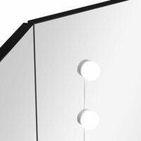 Hoekkaptafel met LED 111x54x141,5 cm zwart 10