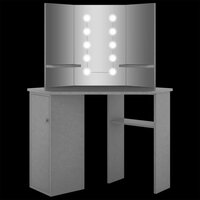Hoekkaptafel met LED 111x54x141,5 cm betongrijs 11