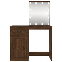 Kaptafel met LED 90x50x132,5 cm bewerkt hout bruin eikenkleur 6