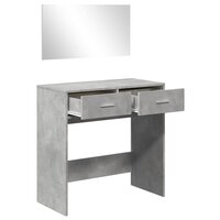 Kaptafel met spiegel 80x39x80 cm betongrijs 4