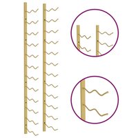 Wijnrek voor 24 flessen wandmontage ijzer goudkleurig 6