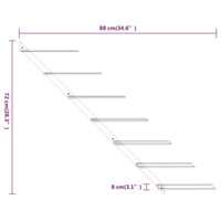 Wijnrek voor 7 flessen wandmontage metaal wit 5