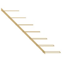 Wijnrek voor 7 flessen wandmontage metaal goudkleurig 4