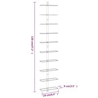 Wijnrek voor 10 flessen wandmontage metaal wit 6