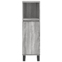 Badkamerkast 30x30x100 cm bewerkt hout grijs sonoma eikenkleur 6