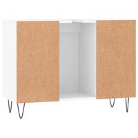 Badkamerkast 80x33x60 cm bewerkt hout wit 8