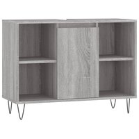 Badkamerkast 80x33x60 cm bewerkt hout grijs sonoma eikenkleurig 2
