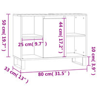 Badkamerkast 80x33x60 cm bewerkt hout wit 12