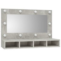 Spiegelkast met LED-verlichting 90x31,5x62 cm betongrijs 3
