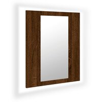 Badkamerspiegelkast LED 40x12x45 cm bewerkt hout bruineiken 2
