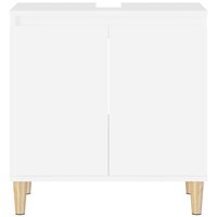 Wastafelkast 58x33x60 cm bewerkt hout wit 6