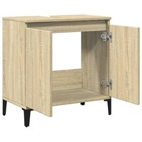 Wastafelkast 58x33x60 cm bewerkt hout sonoma eikenkleurig 7