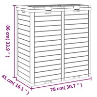 Vuilnisbak voor buiten 78x41x86 cm polypropeen lichtbruin 10