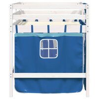 Kinderhoogslaper met gordijnen 80x200 cm grenenhout blauw 5