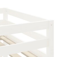 Kinderhoogslaper met ladder 80x200 cm massief grenenhout wit 9
