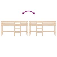 Kinderhoogslaper met ladder 90x200 cm massief grenenhout 8