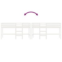 Kinderhoogslaper met ladder 90x190 cm massief grenenhout wit 8