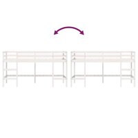 Kinderhoogslaper met ladder 80x200 cm massief grenenhout wit 8