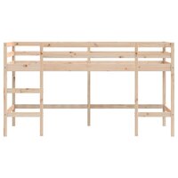 Kinderhoogslaper met ladder 90x200 cm massief grenenhout 5
