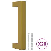 Handvatten 20 st 96 mm roestvrij staal goudkleurig 2