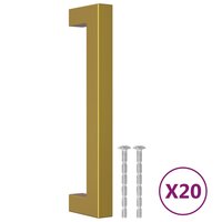 Handvatten 20 st 128 mm roestvrij staal goudkleurig 2