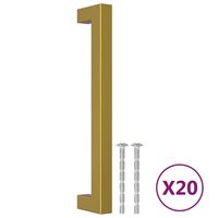 Handvatten 20 st 160 mm roestvrij staal goudkleurig 2