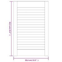 Kastdeuren met lamellen 2 st 61,5x39,4 cm grenenhout wit 6