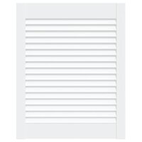 Kastdeur met lamellen 61,5x49,4 cm massief grenenhout wit 2
