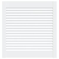Kastdeur met lamellen 61,5x59,4 cm massief grenenhout wit 2