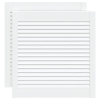Kastdeuren met lamellen 2 st 61,5x59,4 cm grenenhout wit 2