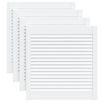 Kastdeuren met lamellen 4 st 61,5x59,4 cm grenenhout wit 2