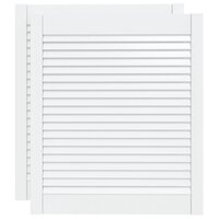 Kastdeuren met lamellen 2 st 69x59,4 cm massief grenenhout wit 2