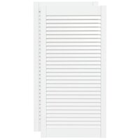 Kastdeuren met lamellen 2 st 99,3x49,4 cm grenenhout wit 2