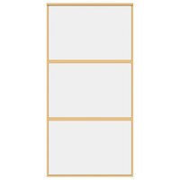Schuifdeur 102,5x205 cm helder ESG-glas en aluminium goudkleur 4
