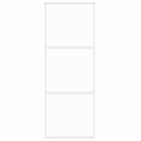Schuifdeur 76x205 cm gehard glas en aluminium wit 4