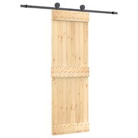 Schuifdeur met beslag 70x210 cm massief grenenhout 2