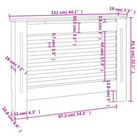 Radiatorombouw 112x19x81,5 cm MDF zwart 8