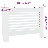 Radiatorombouwen 2 st 112x19x81,5 cm MDF wit 8