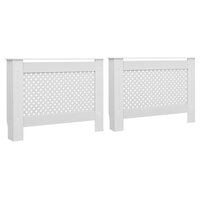 Radiatorombouwen 2 st 112x19x81,5 cm MDF wit 2