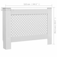 Radiatorombouwen 2 st 112x19x81,5 cm MDF wit 8