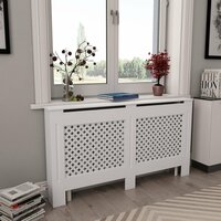 Radiatorombouwen 2 st 152x19x81,5 cm MDF wit 2