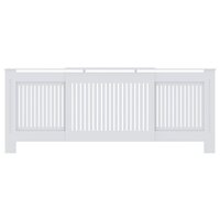 Radiatorombouw 205 cm MDF wit 3